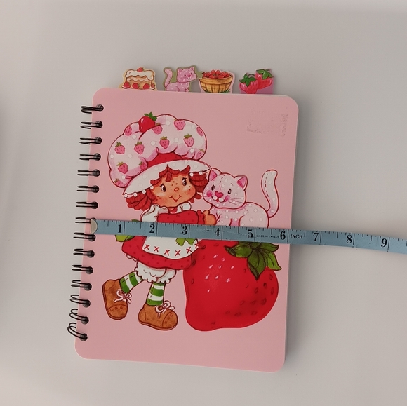NEW Strawberry Shortcake Spiral Bound Notebook Bullet Journal Tabs 6" by 8" - Picture 7 of 10